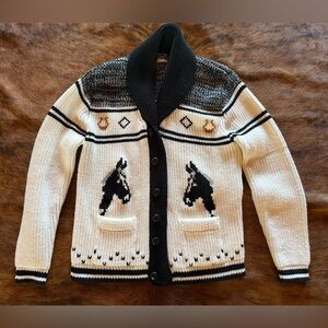 VINTAGE Miller Cowichan Horse Sweater